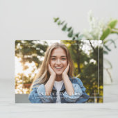 Modern Graduate Announcement Photo Card (Staand voorkant)