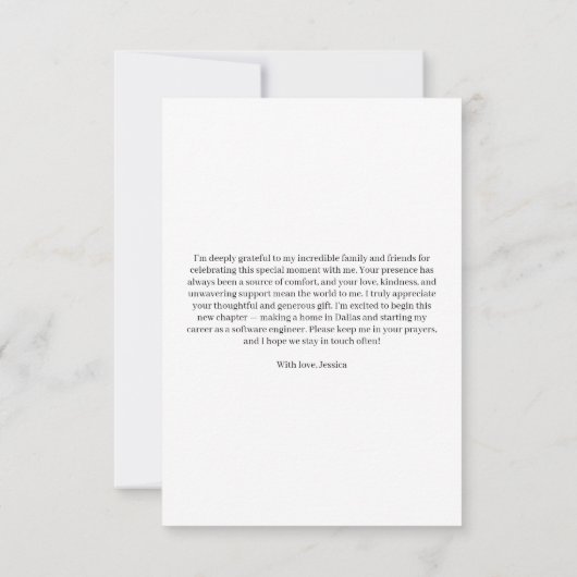 Modern Graduate Photo Collage Graduation Bedankkaart (Achterkant)