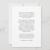 Modern graduate photo graduation announcement kaart (Achterkant)