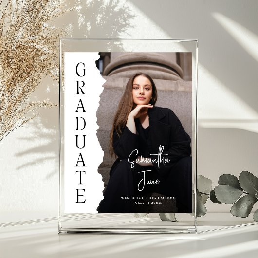 Modern Graduate Photo Magazine Graduation Sign Poster