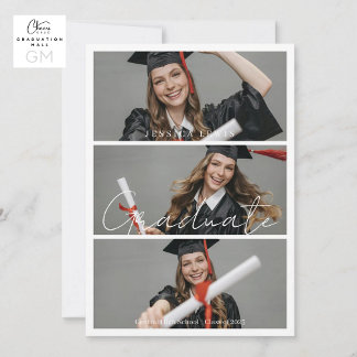Modern Graduate Photos Graduation Kaart