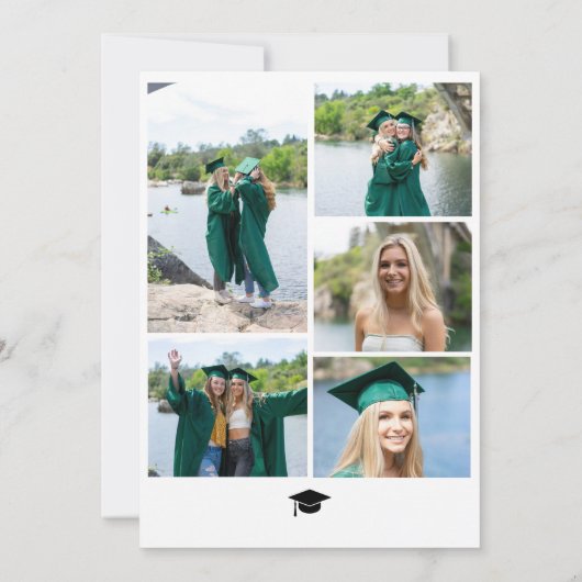 Modern Graduates Dubbel Afstuderen Aankondiging (Achterkant)