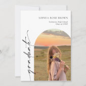 Modern Graduation Announcement Invitation Kaart (Voorkant)