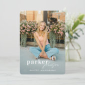 Modern Graduation Announcement Photo Card Kaart (Staand voorkant)