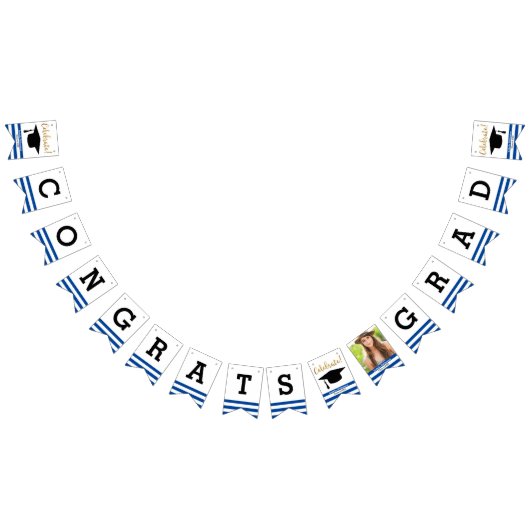 Modern Graduation Bunting Class of 20XX Foto Vlaggetjes (Alle)