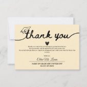 Modern Graduation Cap and Tassel Personalized Bedankkaart (Voorkant)