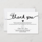 Modern Graduation Cap and Tassel Personalized Bedankkaart (Voorkant)