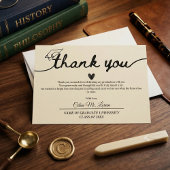 Modern Graduation Cap and Tassel Personalized Bedankkaart