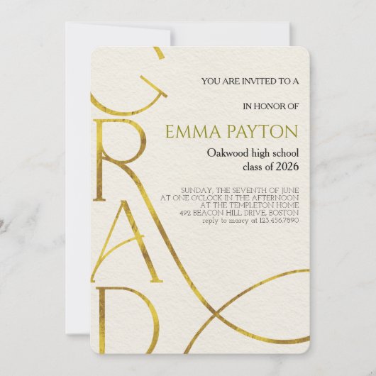 Modern Graduation Celebration  Kaart (Voorkant)