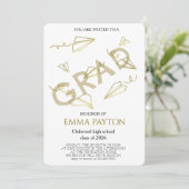 Modern Graduation Celebration  Kaart (Staand voorkant)