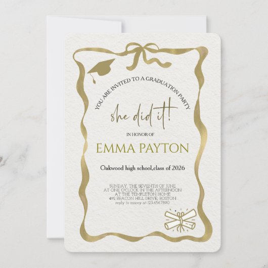 Modern Graduation Celebration  Kaart (Voorkant)