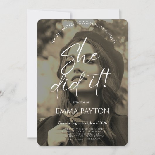 Modern Graduation Celebration  Kaart (Voorkant)