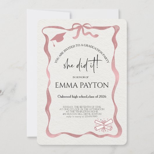 Modern Graduation Celebration  Kaart (Voorkant)