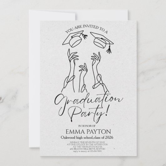 Modern Graduation Celebration  Kaart (Voorkant)