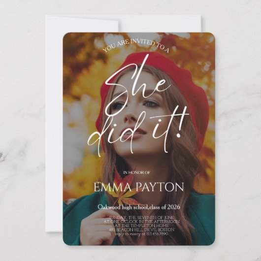 Modern Graduation Celebration  Kaart (Voorkant)