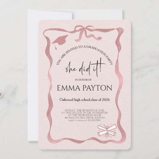 Modern Graduation Celebration  Kaart (Voorkant)