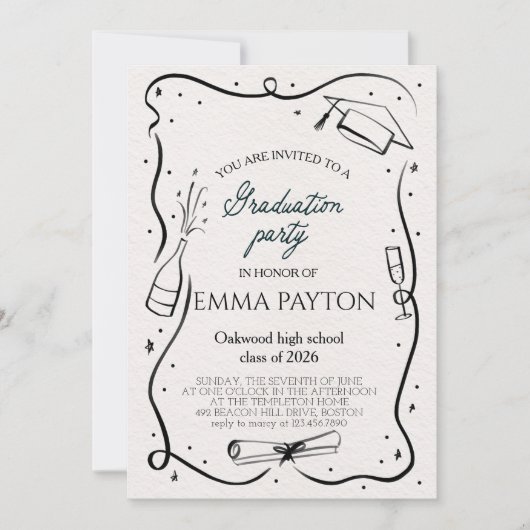 Modern Graduation Celebration  Kaart (Voorkant)