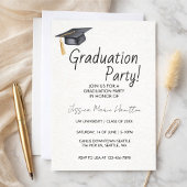 Modern Graduation Invitation Template Kaart