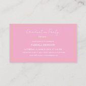 Modern Graduation Name Card Insert Gold Frame Informatiekaartje (Achterkant)