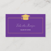 Modern Graduation Name Card Insert Gold Frame Informatiekaartje (Voorkant)