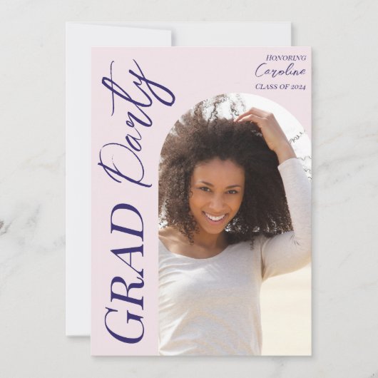 Modern Graduation Party 2025 Script Arch Foto Kaart (Voorkant)
