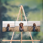 Modern Graduation Party 3 Photo Welcome Script  Acryl Bord (Neutraal)