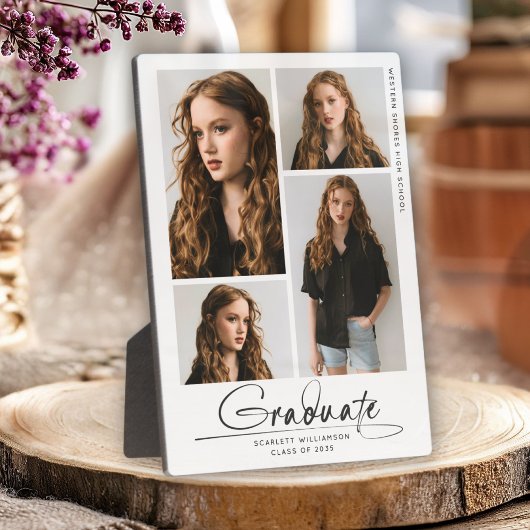 Modern Graduation Party 4 Fotocollage Script Fotoplaat