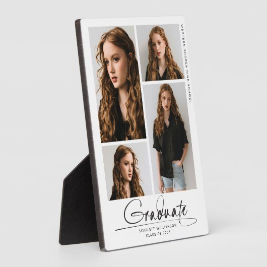 Modern Graduation Party 4 Fotocollage Script Fotoplaat (Zijkant)