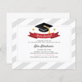 Modern Graduation Party Afstudeerder 2025 Uitnodig (Voorkant / Achterkant)