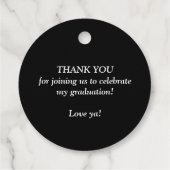 Modern Graduation Party Bedankjes Labels (Achterkant)