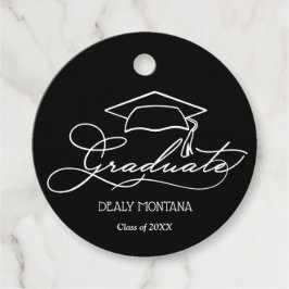 Modern Graduation Party Bedankjes Labels