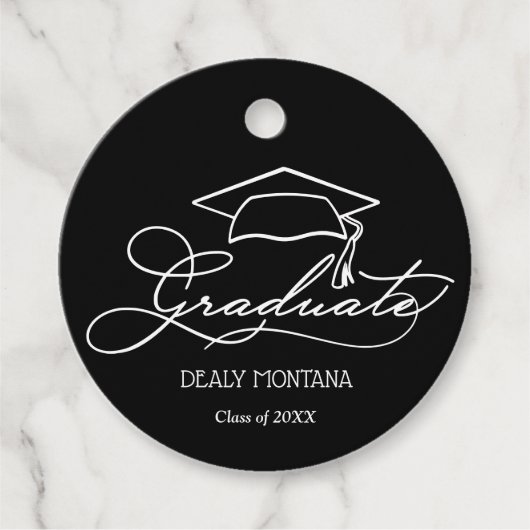 Modern Graduation Party Bedankjes Labels (Voorkant)
