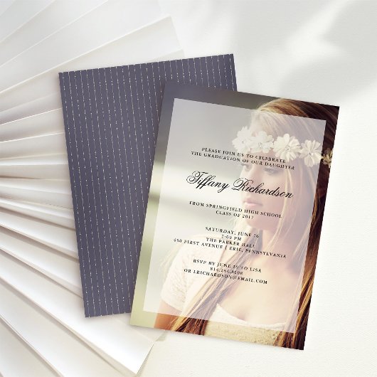 Modern Graduation Party | Bekleding met foto Kaart