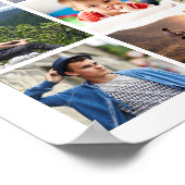 Modern Graduation Party Black White Photo Collage Poster (Hoek)