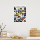 Modern Graduation Party Black White Photo Collage Poster (Keuken)