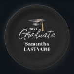 Modern Graduation Party Class of 20XX Custom Paper Papieren Bordje<br><div class="desc">Celebrate your graduate in style with these modern graduation party plates featuring clean typography, bold layout, and fully customizable text. These plates showcase the graduate’s name and class year in a sleek, minimalist format that stands out on any party table. Perfect for open houses, senior celebrations, and school‑themed events, they...</div>