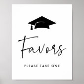 Modern Graduation Party Favorieten Teken Poster (Voorkant)