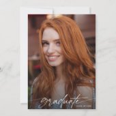 Modern Graduation Party Hand getrokken Doodle Foto Kaart (Achterkant)