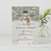 Modern Graduation Party Handgeschreven Script 2-fo Kaart (Staand voorkant)