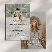 Modern Graduation Party Handgeschreven Script 2-fo Kaart