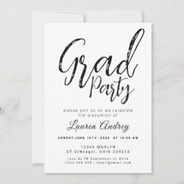 Modern Graduation Party Invitation Kaart