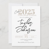 Modern Graduation Party Invitation  Kaart (Voorkant)