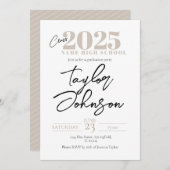 Modern Graduation Party Invitation  Kaart (Voorkant / Achterkant)