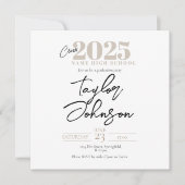 Modern Graduation Party Invitation  Kaart (Voorkant)