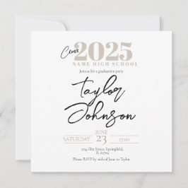 Modern Graduation Party Invitation  Kaart