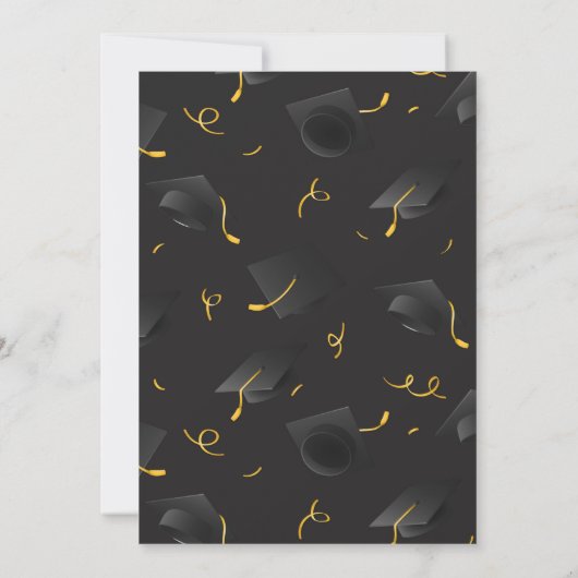 Modern Graduation Party Kaart (Achterkant)