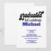 Modern Graduation Party Kaart (Voorkant / Achterkant)