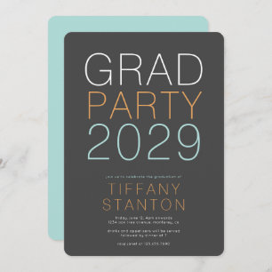 Modern Graduation Party Kaart