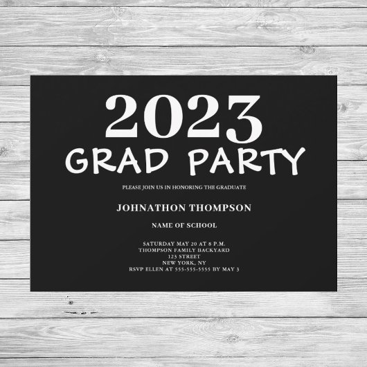 Modern Graduation Party Kaart