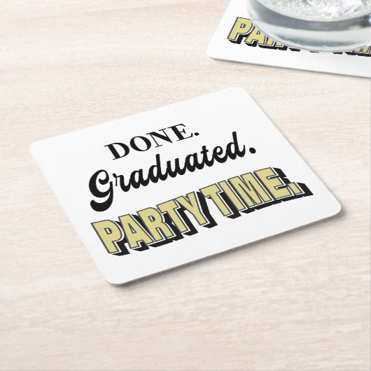 Modern Graduation Party Kartonnen Onderzetters (Schuin)